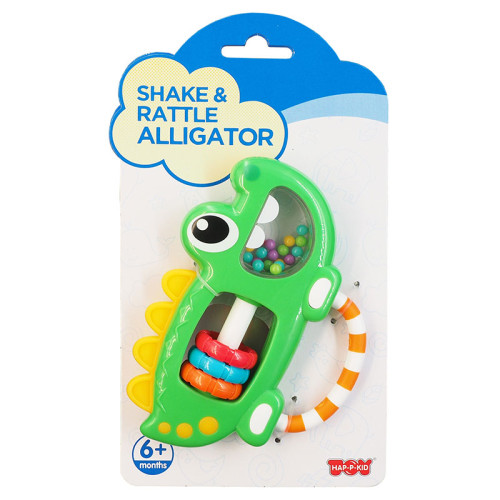 Hap-P-Kid Little Learner Baby Shake Rattle - Croco | 6 months+
